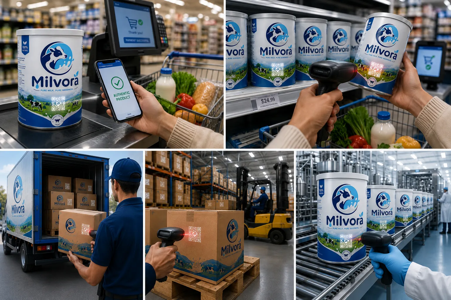 Consumer goods packaging illustrating the shift to on-line variable digital marking.