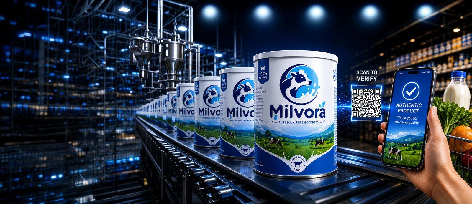 Consumer goods packaging illustrating the shift to on-line variable digital marking.